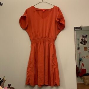 Burnt Orange Joe Fresh dress.